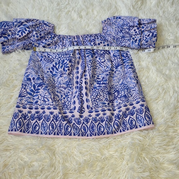 Lilly Pulitzer Off - The - Shoulder Top "Calla Lilly Pink" - Picture 3 of 10